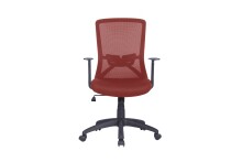 Chefsessel >LONG< in Ziegelrot aus Webstoff 52,5 x...