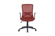 Chefsessel >LONG< in Ziegelrot aus Webstoff 52,5 x...
