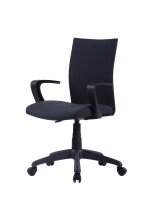 Chefsessel >SIT< in Schwarz aus Webstoff 55 x 86,5-94 x 58,5 cm (BxHxT)