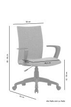 Chefsessel >SIT< in Schwarz aus Webstoff 55 x 86,5-94 x 58,5 cm (BxHxT)