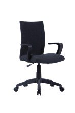 Chefsessel >SIT< in Schwarz aus Webstoff 55 x 86,5-94 x 58,5 cm (BxHxT)