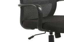 Chefsessel >SMESH< in Schwarz aus Mesh-Webstoff 58 x 98-105,5 x 59 cm (BxHxT)