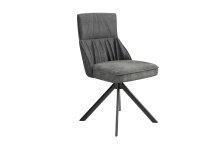 Stuhl >CALIFORNIA< 2er-Set in anthrazit aus Webstoff/Velvet 50x89x56 cm (BxHxT)