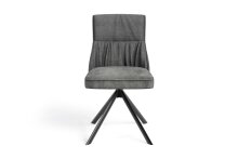 Stuhl >CALIFORNIA< 2er-Set in anthrazit aus Webstoff/Velvet 50x89x56 cm (BxHxT)