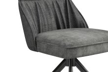 Stuhl >CALIFORNIA< 2er-Set in anthrazit aus Webstoff/Velvet 50x89x56 cm (BxHxT)