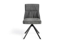 Stuhl >CALIFORNIA< 2er-Set in anthrazit aus Webstoff/Velvet 50x89x56 cm (BxHxT)