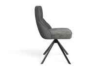 Stuhl >CALIFORNIA< 2er-Set in anthrazit aus Webstoff/Velvet 50x89x56 cm (BxHxT)