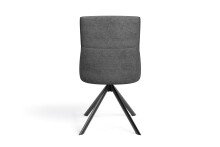 Stuhl >CALIFORNIA< 2er-Set in anthrazit aus Webstoff/Velvet 50x89x56 cm (BxHxT)