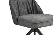 Stuhl >CALIFORNIA< 2er-Set in anthrazit aus Webstoff/Velvet 50x89x56 cm (BxHxT)