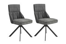 Stuhl >CALIFORNIA< 2er-Set in anthrazit aus...