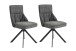 Stuhl >CALIFORNIA< 2er-Set in anthrazit aus Webstoff/Velvet 50x89x56 cm (BxHxT)