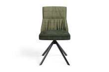 Stuhl >CALIFORNIA< 2er-Set in grün aus Webstoff/Velvet 50x89x56 cm (BxHxT)