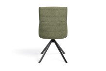 Stuhl >CALIFORNIA< 2er-Set in grün aus Webstoff/Velvet 50x89x56 cm (BxHxT)