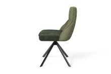 Stuhl >CALIFORNIA< 2er-Set in grün aus Webstoff/Velvet 50x89x56 cm (BxHxT)