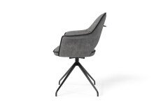 Stuhl >DALLAS< 2er-Set in Grau/Schwarz 63 x 87 x 56 cm (BxHxT)