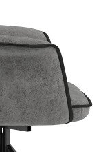 Stuhl >DALLAS< 2er-Set in Grau/Schwarz 63 x 87 x 56 cm (BxHxT)