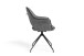Stuhl >DALLAS< 2er-Set in Grau/Schwarz 63 x 87 x 56 cm (BxHxT)