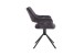 Stuhl >ELEONORE< 2er-Set in Anthrazit aus Vintage Samtstoff 57x84x61 cm (BxHxT)