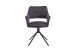 Stuhl >ELEONORE< 2er-Set in Anthrazit aus Vintage Samtstoff 57x84x61 cm (BxHxT)