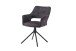 Stuhl >ELEONORE< 2er-Set in Anthrazit aus Vintage Samtstoff 57x84x61 cm (BxHxT)
