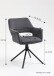 Stuhl >ELEONORE< 2er-Set in Anthrazit aus Vintage Samtstoff 57x84x61 cm (BxHxT)