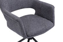 Stuhl >ELEONORE< 2er-Set in Dunkelgrau aus Bouclè 57 x 84 x 61 cm (BxHxT)