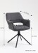 Stuhl >ELEONORE< 2er-Set in Dunkelgrau aus Bouclè 57 x 84 x 61 cm (BxHxT)