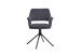 Stuhl >ELEONORE< 2er-Set in Dunkelgrau aus Bouclè 57 x 84 x 61 cm (BxHxT)