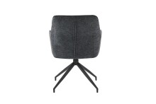 Stuhl >JACKY< 2er-Set in Anthrazit aus Vintage Velvet 62 x  87 x 56 cm (BxHxT)