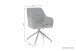 Stuhl >JACKY< 2er-Set in Anthrazit aus Vintage Velvet 62 x  87 x 56 cm (BxHxT)