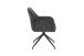 Stuhl >JACKY< 2er-Set in Anthrazit aus Vintage Velvet 62 x  87 x 56 cm (BxHxT)