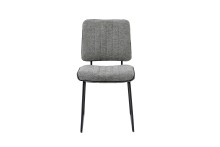 Kufenstuhl >LIAM< 4er Set in Grau aus Webstoff 45 x 83 x 61 cm (BxHxT)