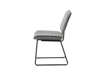 Kufenstuhl >LIAM< 4er Set in Grau aus Webstoff 45 x 83 x 61 cm (BxHxT)
