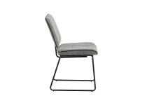 Kufenstuhl >LIAM< 4er Set in Grau aus Webstoff 45 x 83 x 61 cm (BxHxT)