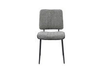 Kufenstuhl >LIAM< 4er Set in Grau aus Webstoff 45 x 83 x 61 cm (BxHxT)