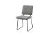 Kufenstuhl >LIAM< 4er Set in Grau aus Webstoff 45 x 83 x 61 cm (BxHxT)
