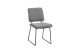 Kufenstuhl >LIAM< 4er Set in Grau aus Webstoff 45 x 83 x 61 cm (BxHxT)