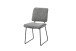 Kufenstuhl >LIAM< 4er Set in Grau aus Webstoff 45 x 83 x 61 cm (BxHxT)