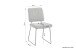 Kufenstuhl >LIAM< 4er Set in Grau aus Webstoff 45 x 83 x 61 cm (BxHxT)