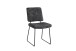 Kufenstuhl >LIAM< 4er Set in Anthrazit aus Vintage Samtstoff 45x83x61 cm (BxHxT)