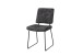 Kufenstuhl >LIAM< 4er Set in Anthrazit aus Vintage Samtstoff 45x83x61 cm (BxHxT)