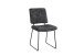 Kufenstuhl >LIAM< 4er Set in Anthrazit aus Vintage Samtstoff 45x83x61 cm (BxHxT)