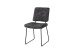 Kufenstuhl >LIAM< 4er Set in Anthrazit aus Vintage Samtstoff 45x83x61 cm (BxHxT)