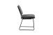Kufenstuhl >LIAM< 4er Set in Anthrazit aus Vintage Samtstoff 45x83x61 cm (BxHxT)