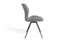 Stuhl >MANHATTAN< 2er-Set in Grau aus Mikrofaser 51 x 87 x 55 cm (BxHxT)
