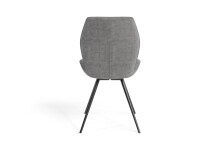 Stuhl >MANHATTAN< 2er-Set in Grau aus Mikrofaser 51 x 87 x 55 cm (BxHxT)