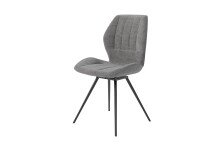 Stuhl >MANHATTAN< 2er-Set in Grau aus Mikrofaser 51 x 87 x 55 cm (BxHxT)