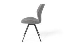 Stuhl >MANHATTAN< 2er-Set in Grau aus Mikrofaser 51 x 87 x 55 cm (BxHxT)