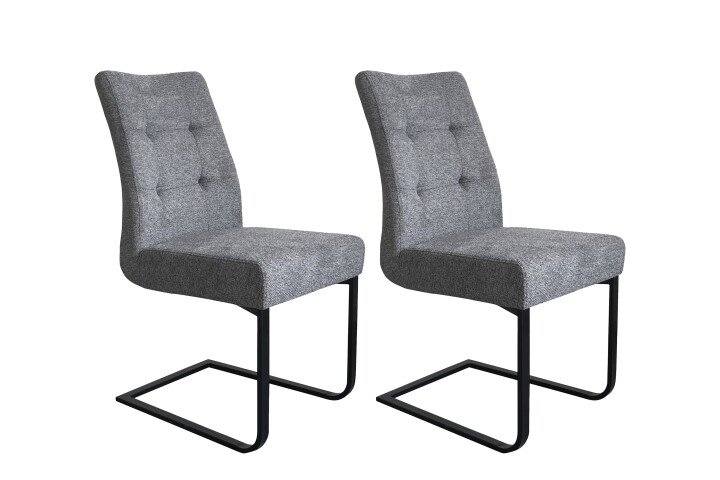 Schwinger 2er Set >MARLEN-XXL< in Dunkelgrau aus Webstoff 47x95,9x62 cm (BxHxT)