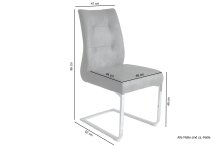 Schwinger 2er Set >MARLEN-XXL< in Dunkelgrau aus Webstoff 47x95,9x62 cm (BxHxT)